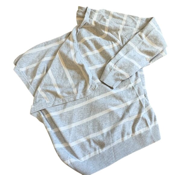 Nautica Womens Striped Wrap Cardigan-Gray-Medium-GUC - Picture 6 of 6